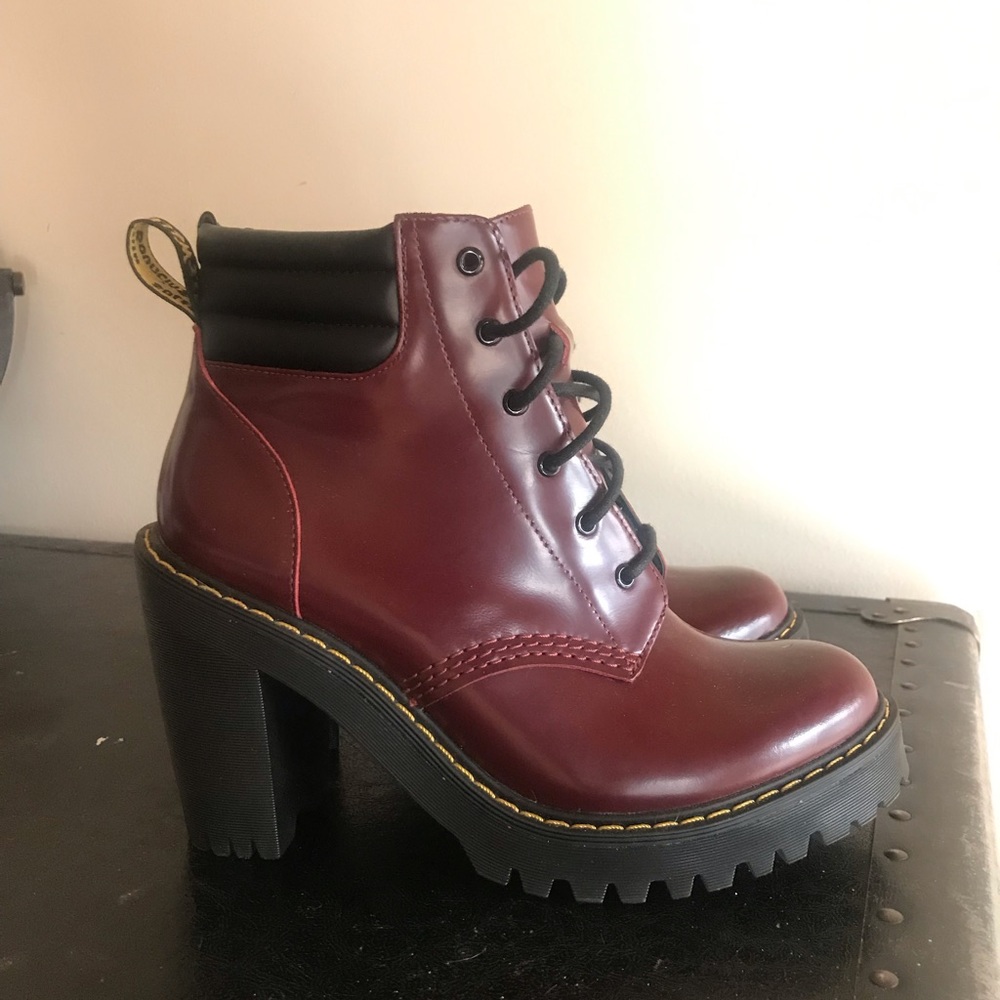 Cherry Red Platform Doc Martens
